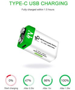 SmarToools 9V Rechargeable Battery Type-C